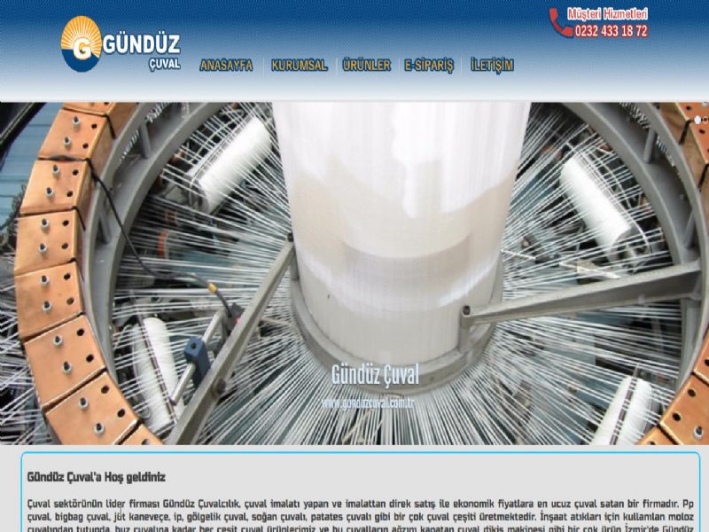 Çuval imalat ve satış - İzmir internet sitesi