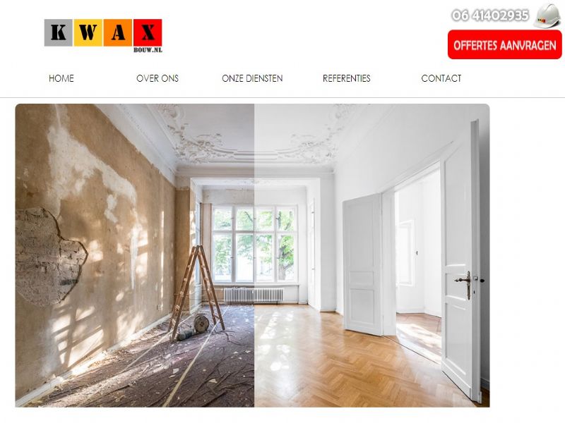 Kwax bouw Stukadoors - NEDERLAND web sitesi