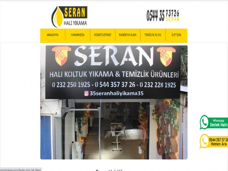 Seran Halı Yıkama - İzmir web sitesi
