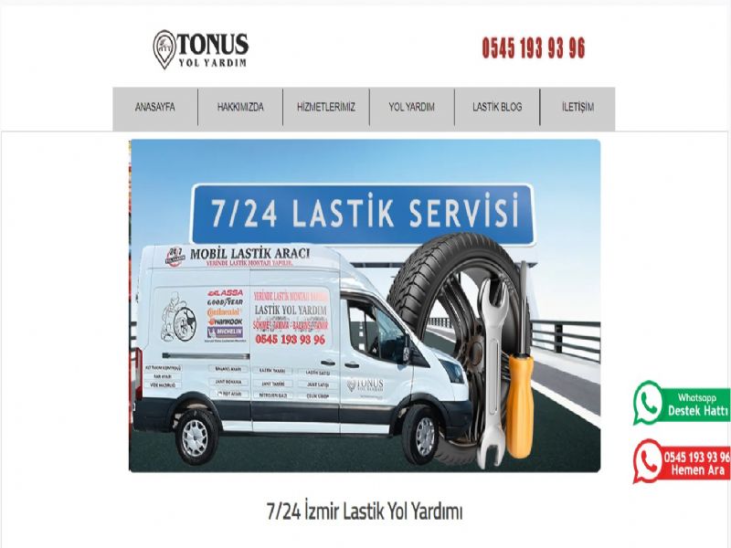 Taçyıldız Lastik Yol Yardım - İzmir web sitesi