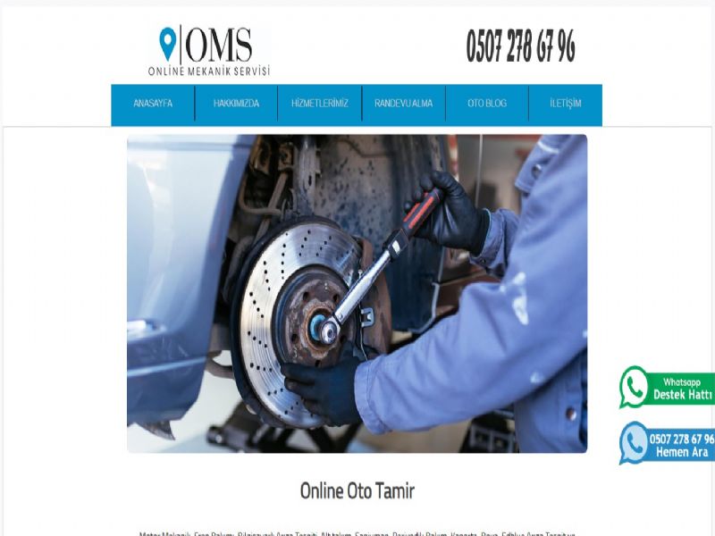 Oms Online Mekanik Oto Servis - İzmir web sitesi