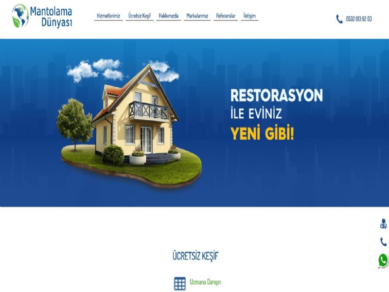 Mantolama Dünyası İstanbul web sitesi