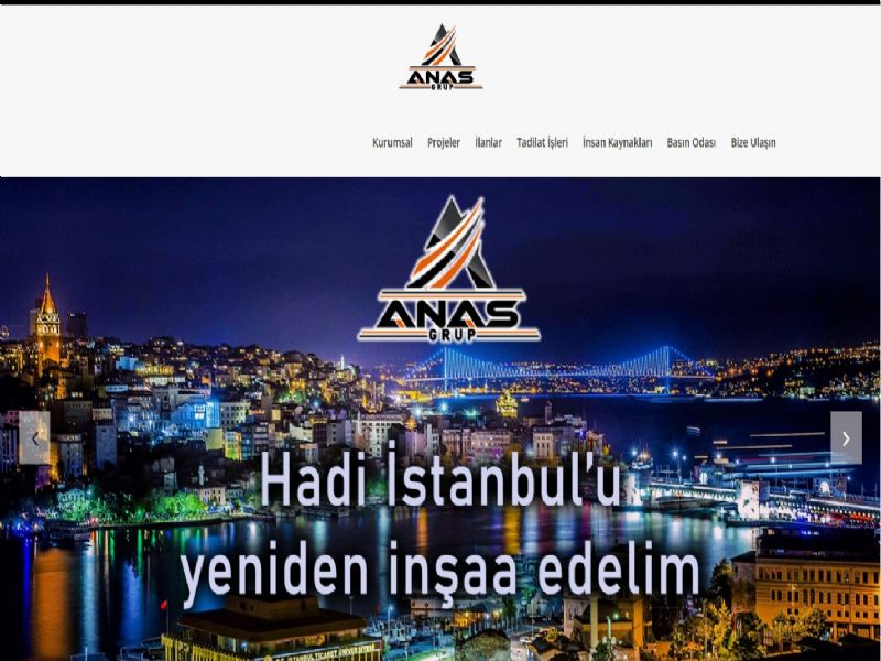 Anas İnşaat Grup - İstanbul web sitesi