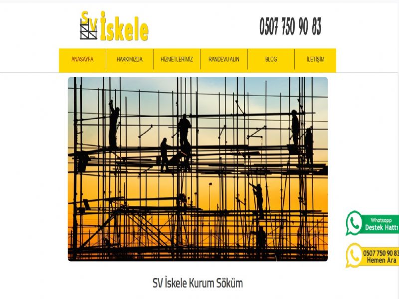 Sv İskele Kurulum Sökümü - İstanbul web sitesi
