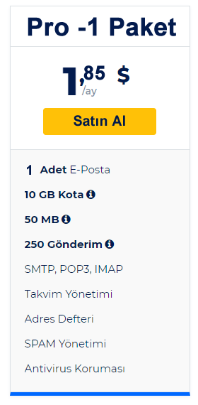 Profesyonel mail, kurumsal mail, irket maili